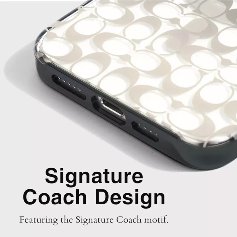 Coach iPhone Case Compatible with MagSafe Signature Ombre Deep Forest - Picture 8 of 14